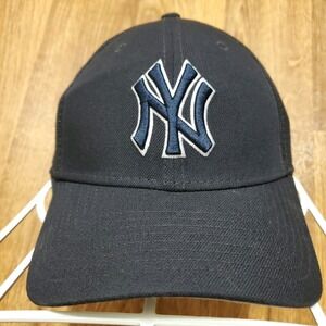 New York Yankees Hat Fitted M/L Blue Mesh Stretch New Era 39Thirty MLB‎ Baseball